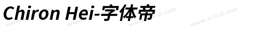 Chiron Hei字体转换